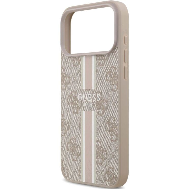 Защитный чехол Guess 4G Printed Stripes MagSafe для iPhone 17 Pro Max (GUHMP17XP4RPSP) - Pink: фото 6 из 9