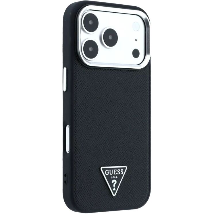 Захисний чохол Guess Grained Triangle Logo MagSafe для iPhone 18 Pro / 17 Pro (GUHMP18LPGSMTLSK) - Black (423745B) Захисний чохол Guess Grained Triangle Logo MagSafe для iPhone 18 Pro / 17 Pro (GUHMP18LPGSMTLSK) - Black: фото 3 з 7