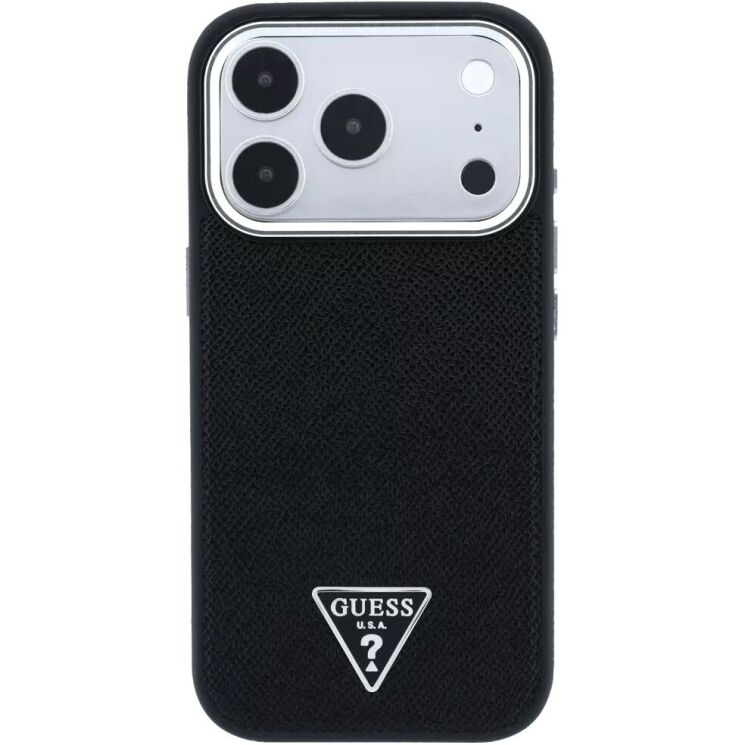 Захисний чохол Guess Grained Triangle Logo MagSafe для iPhone 18 Pro / 17 Pro (GUHMP18LPGSMTLSK) - Black (423745B) Захисний чохол Guess Grained Triangle Logo MagSafe для iPhone 18 Pro / 17 Pro (GUHMP18LPGSMTLSK) - Black: фото 2 з 7
