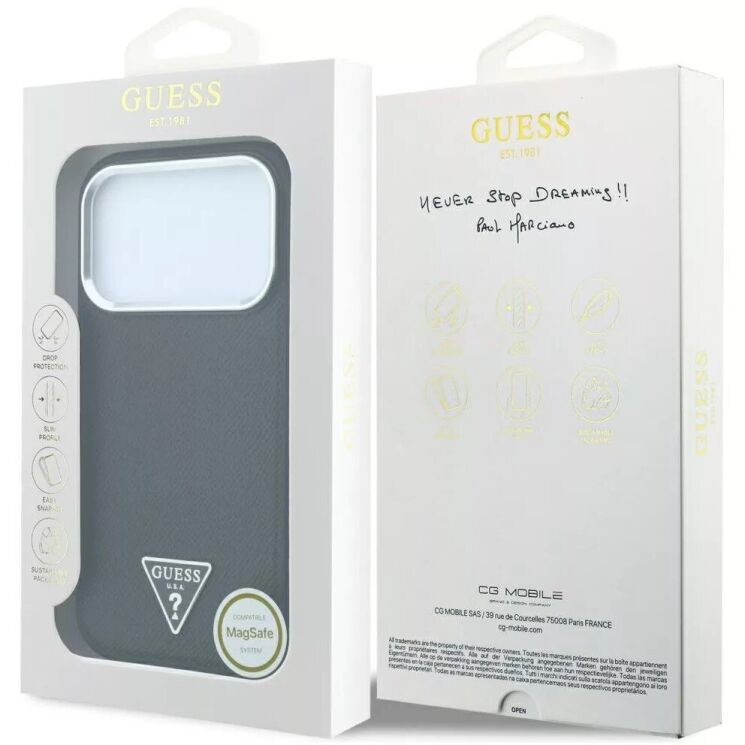 Захисний чохол Guess Grained Triangle Logo MagSafe для iPhone 18 Pro / 17 Pro (GUHMP18LPGSMTLSK) - Black (423745B) Захисний чохол Guess Grained Triangle Logo MagSafe для iPhone 18 Pro / 17 Pro (GUHMP18LPGSMTLSK) - Black: фото 7 з 7