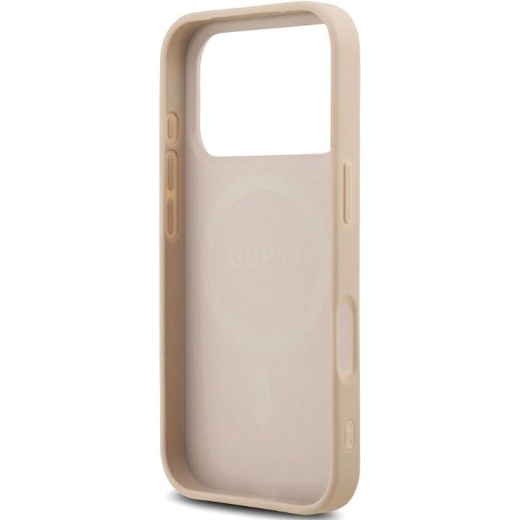 Защитный чехол Guess Saffiano Classic Logo MagSafe для iPhone 17 Pro (GUHMP17LPSAHMCP) - Pink: фото 7 из 8