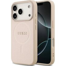 Захисний чохол Guess Saffiano Classic Logo MagSafe для iPhone 17 Pro (GUHMP17LPSAHMCP) - Pink: фото 1 з 8