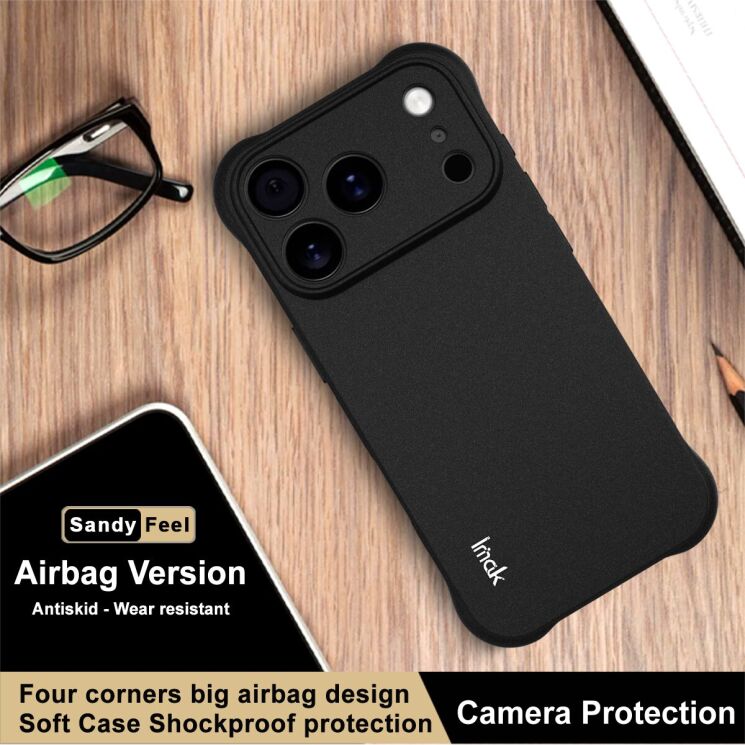 Защитный чехол IMAK Airbag MAX Case для Apple iPhone 17 Pro - Matte Black: фото 6 из 11