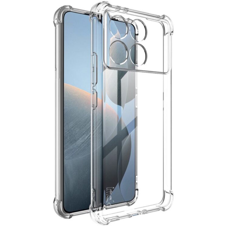 Защитный чехол IMAK Airbag MAX Case для Xiaomi Poco F6 Pro - Transparent: фото 1 из 10