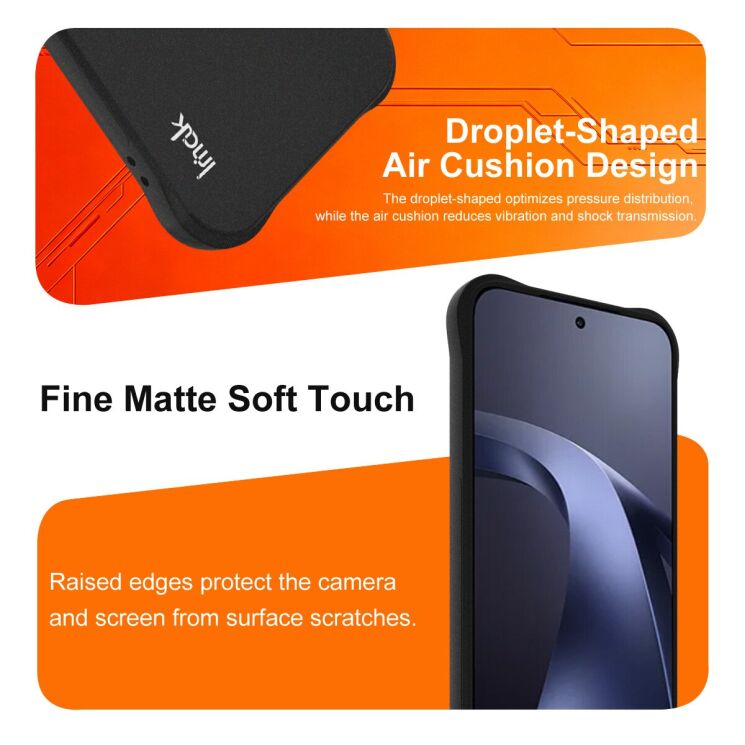 Защитный чехол IMAK Airbag Sand Case для Xiaomi 17T Pro - Matte Black: фото 6 из 8