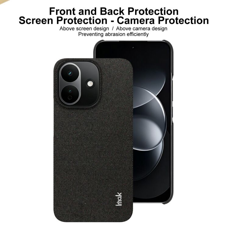Захисний чохол IMAK Fabric Case для Xiaomi Redmi Note 17 Pro - Black: фото 6 з 8