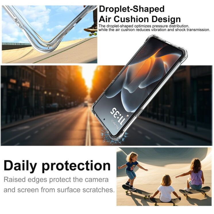 Захисний чохол IMAK Space Shield MagSafe для Motorola Signature - Transparent: фото 6 з 10