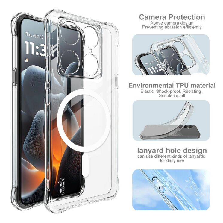 Захисний чохол IMAK Space Shield MagSafe для Motorola Signature - Transparent: фото 7 з 10