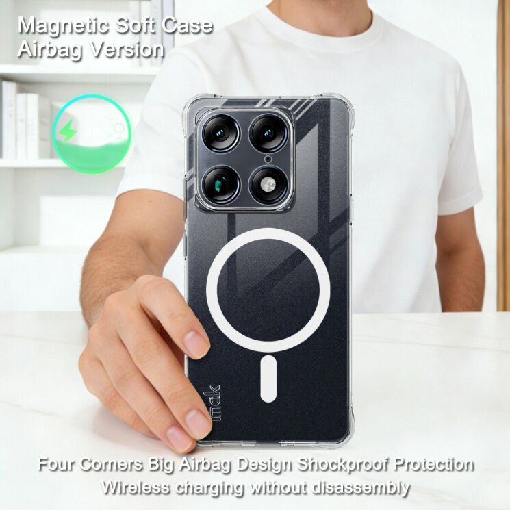 Захисний чохол IMAK Space Shield MagSafe для Motorola Signature - Transparent: фото 3 з 10