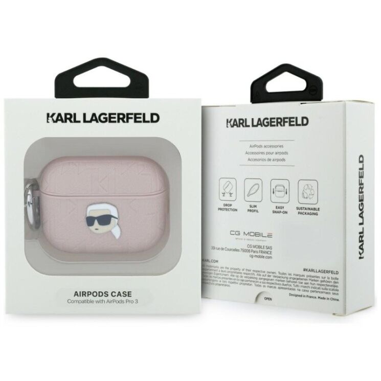 Защитный чехол Karl Lagerfeld Monogram Karl Head для AirPods Pro 3 (KLAP3PGKIPP) - Pink (390183P) Защитный чехол Karl Lagerfeld Monogram Karl Head для AirPods Pro 3 (KLAP3PGKIPP) - Pink: фото 4 из 4