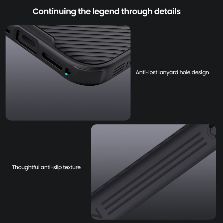 Захисний чохол NILLKIN CamShield Pro (with MagSafe Support) для Apple iPhone 17 Pro - Black: фото 15 з 18