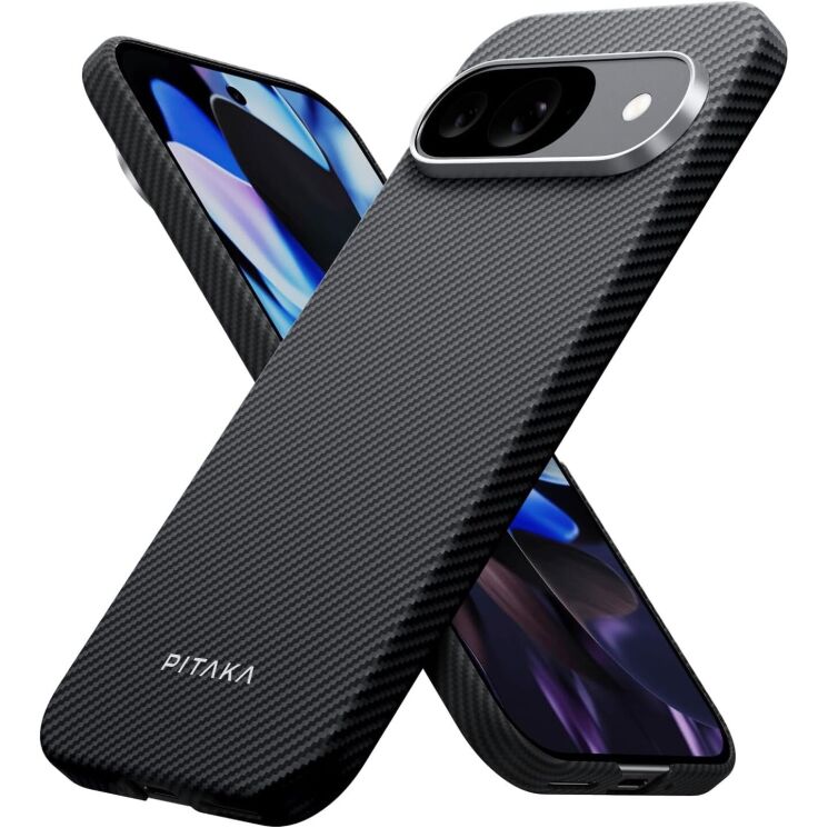 Защитный чехол Pitaka Ultra-Slim Case для Google Pixel 9 / 9 Pro (GPB2401) - 600D Black / Grey: фото 1 из 10