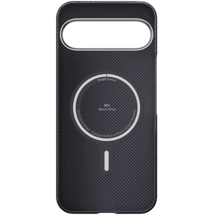 Защитный чехол Pitaka Ultra-Slim Case для Google Pixel 9 / 9 Pro (GPB2401) - 600D Black / Grey: фото 3 из 10