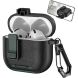 Захисний чохол Reframe Leather Texture для Apple AirPods 4 - Black / Army Green (364457BM). Фото 1 з 6