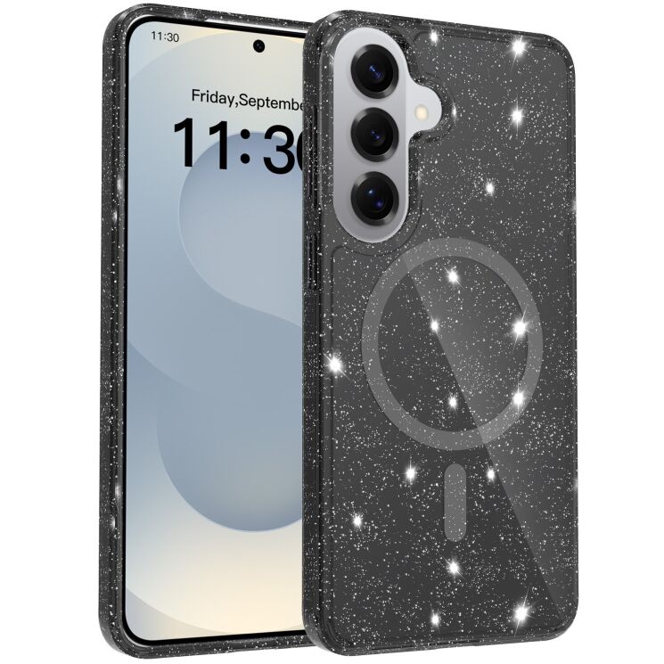 Защитный чехол Reframe Sparkle MagSafe для Samsung Galaxy S26 Plus - Transparent Black: фото 1 из 8
