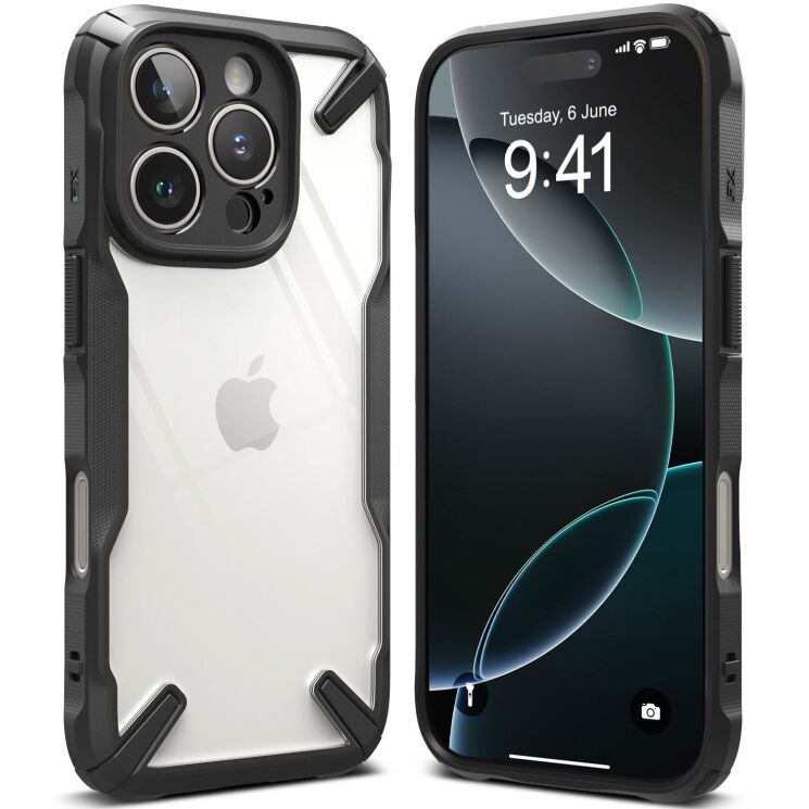 Защитный чехол Ringke Fusion X для iPhone 16 Pro Max (8809961789526) - Black: фото 1 из 13