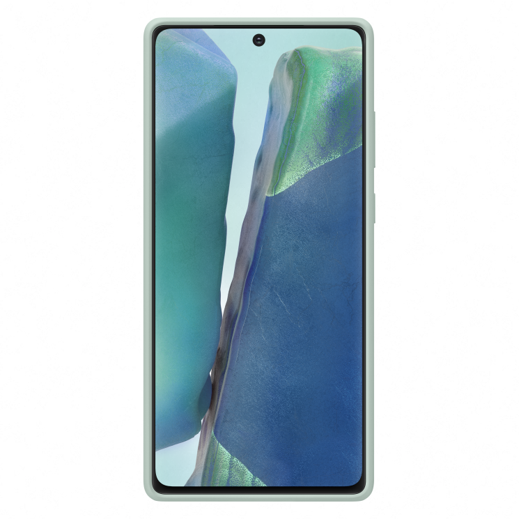 Захисний чохол Silicone Cover для Samsung Galaxy Note 20 (N980) EF-PN980TMEGRU - Mint: фото 3 з 5