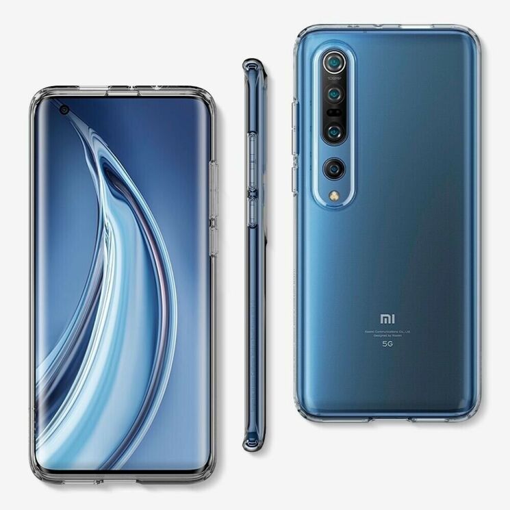 Защитный чехол Spigen (SGP) Liquid Crystal для Xiaomi Mi 10 / Mi 10 Pro - Crystal Clear: фото 3 из 8