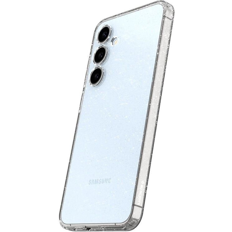 Защитный чехол Spigen (SGP) Liquid Crystal Glitter для Samsung Galaxy S24 FE (S721) ACS08617 - Crystal Quartz: фото 5 из 16