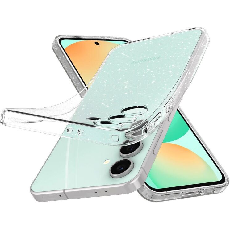 Защитный чехол Spigen (SGP) Liquid Crystal Glitter для Samsung Galaxy S24 FE (S721) ACS08617 - Crystal Quartz: фото 3 из 16