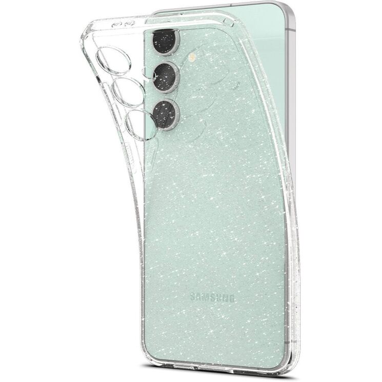 Защитный чехол Spigen (SGP) Liquid Crystal Glitter для Samsung Galaxy S24 FE (S721) ACS08617 - Crystal Quartz: фото 4 из 16