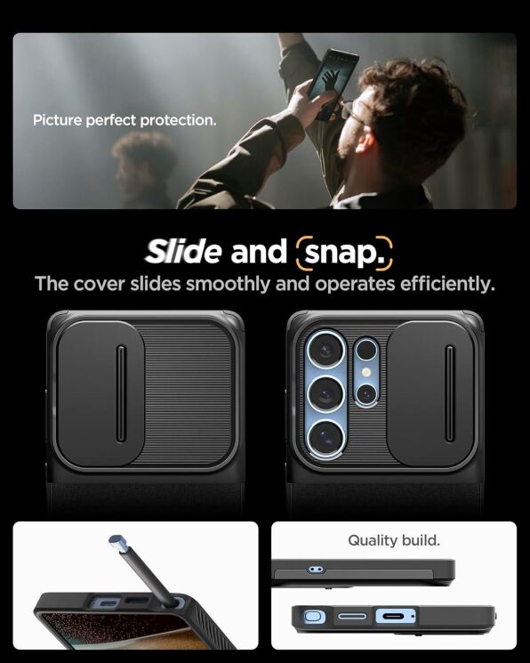 Захисний чохол Spigen (SGP) Optik Armor для Samsung Galaxy S25 Ultra (S938) ACS08970 - Abyss Green: фото 12 з 16