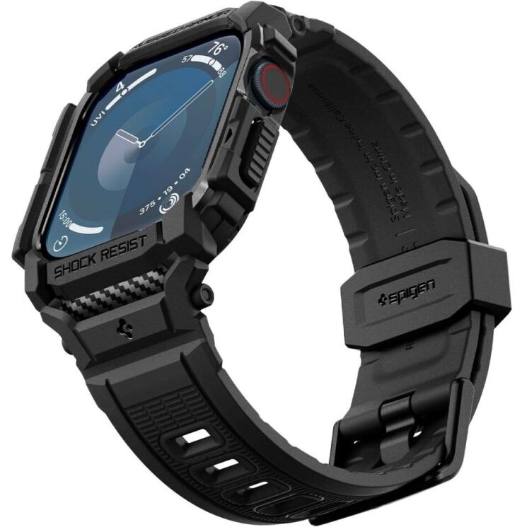 Захисний чохол Spigen (SGP) Rugged Armor Pro (FW) для Apple Watch 10 42 mm (ACS08591) - Matte Black: фото 4 з 16