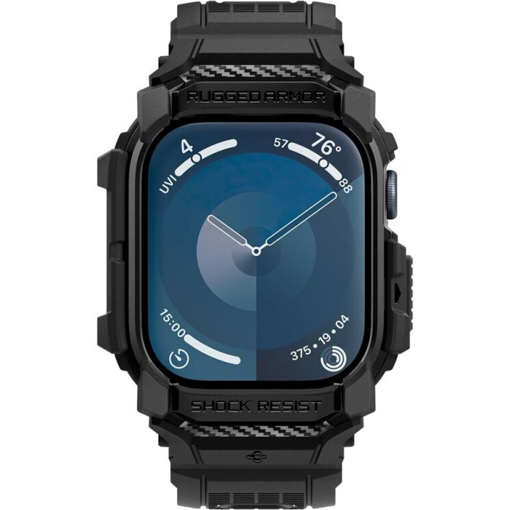 Захисний чохол Spigen (SGP) Rugged Armor Pro (FW) для Apple Watch 10 42 mm (ACS08591) - Matte Black: фото 2 з 16