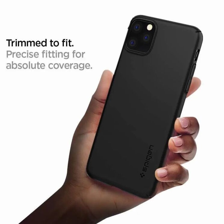 Защитный чехол Spigen (SGP) Thin Fit Air для Apple iPhone 11 Pro Max - Black: фото 6 из 8