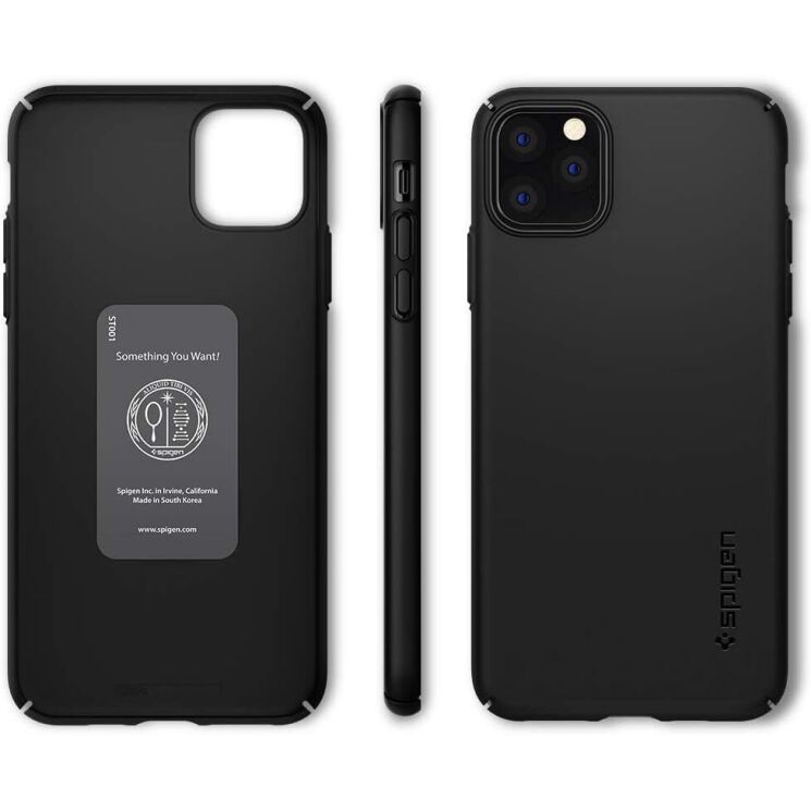 Защитный чехол Spigen (SGP) Thin Fit Air для Apple iPhone 11 Pro Max - Black: фото 3 из 8