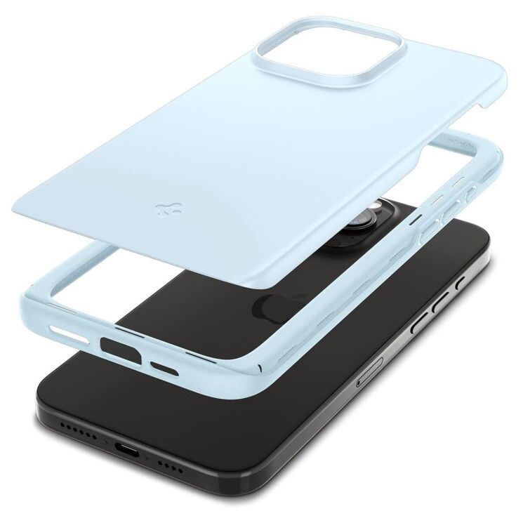 Защитный чехол Spigen (SGP) Thin Fit для Apple iPhone 15 Pro - Mute Blue: фото 3 из 12