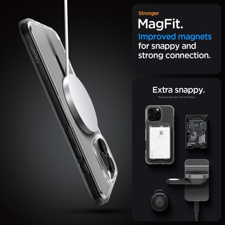 Захисний чохол Spigen (SGP) Ultra Hybrid (MagFit) для Apple iPhone 16 Pro Max - Graphite: фото 13 з 15