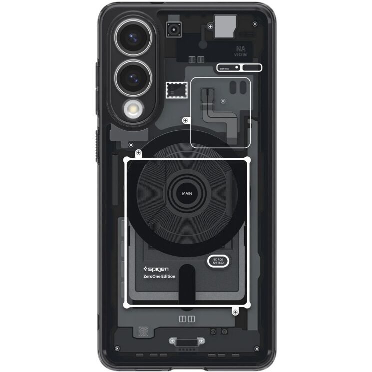 Защитный чехол Spigen (SGP) Ultra Hybrid Zero One (MagFit) для Samsung Galaxy S25 Edge (S937) ACS09415 - Black: фото 2 из 13
