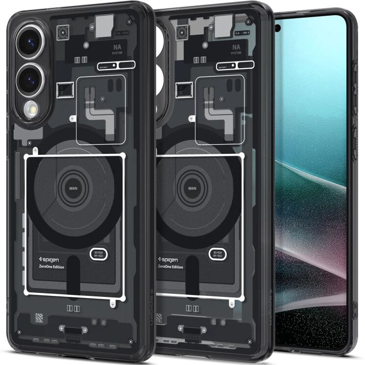 Защитный чехол Spigen (SGP) Ultra Hybrid Zero One (MagFit) для Samsung Galaxy S25 Edge (S937) ACS09415 - Black: фото 1 из 13