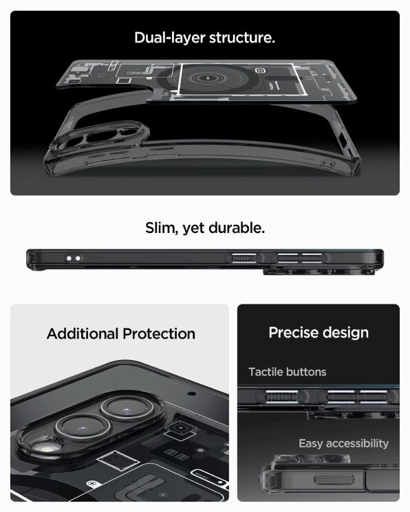 Защитный чехол Spigen (SGP) Ultra Hybrid Zero One (MagFit) для Samsung Galaxy S25 Edge (S937) ACS09415 - Black: фото 12 из 13
