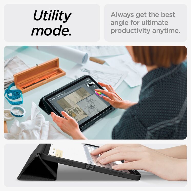Защитный чехол Spigen (SGP) Urban Fit для Apple iPad Air 11 M3/M2 (2025/2024) / Air 4 / 5 10.9 (2020/2022) ACS07756 - Rose Gold: фото 15 из 17