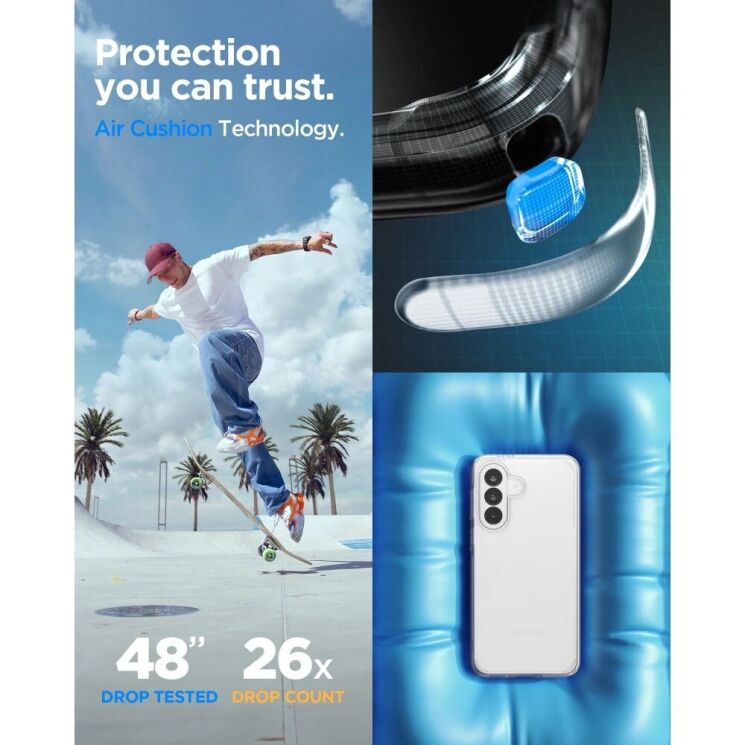 Защитный чехол Spigen Ultra Hybrid для Samsung Galaxy A37 (A376) ACS11133 - Crystal Clear: фото 10 из 13