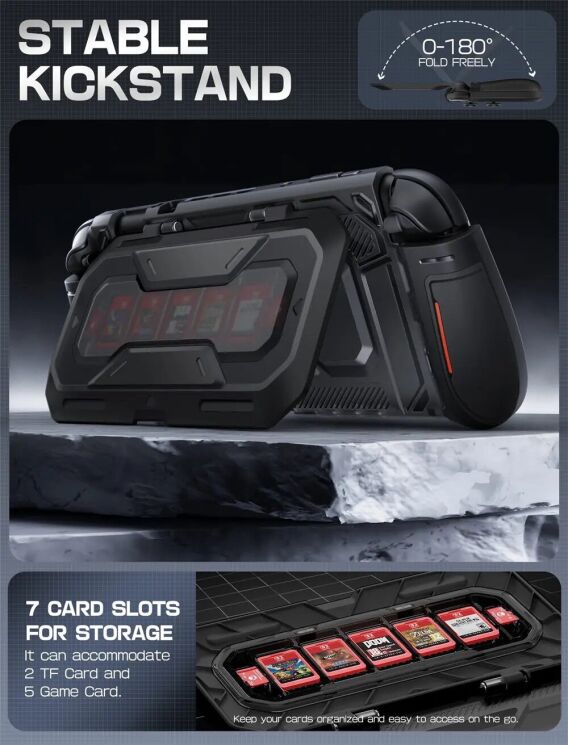 Захисний чохол Supcase Titan для Nintendo Switch 2 (843439157835) - Black: фото 8 з 9