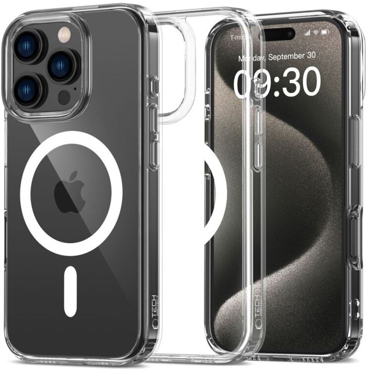 Защитный чехол Tech-Protect FlexAir Hybrid MagSafe для Apple iPhone 16 Pro Max - Clear: фото 1 из 5