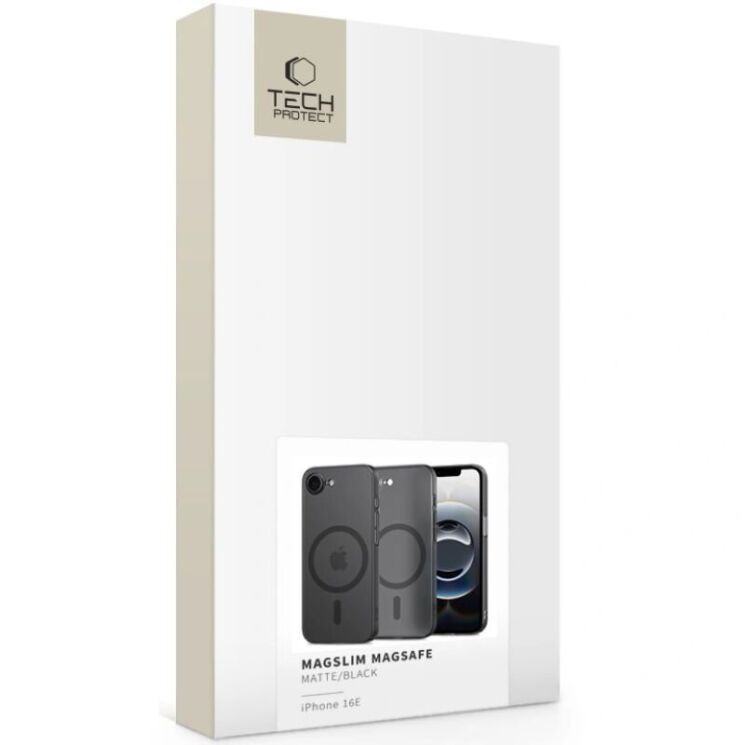 Захисний чохол Tech-Protect MagSlim MagSafe для Apple iPhone 16e - Matte Black: фото 2 з 5