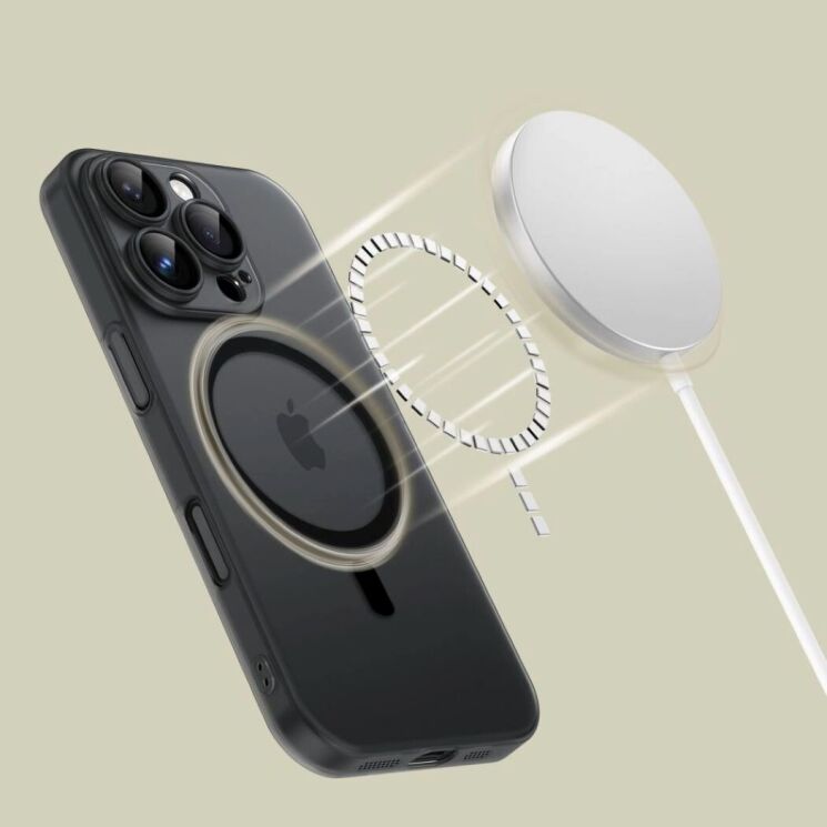 Захисний чохол Tech-Protect MagSlim MagSafe для Apple iPhone 16e - Matte Black: фото 3 з 5
