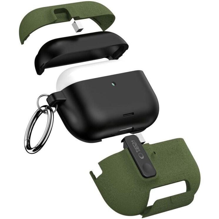 Защитный чехол Tech-Protect Slim Hook для AirPods Pro 3 - Olive Green (390147G) Защитный чехол Tech-Protect Slim Hook для AirPods Pro 3 - Olive Green: фото 6 из 10