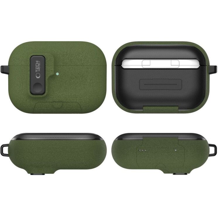 Защитный чехол Tech-Protect Slim Hook для AirPods Pro 3 - Olive Green (390147G) Защитный чехол Tech-Protect Slim Hook для AirPods Pro 3 - Olive Green: фото 5 из 10
