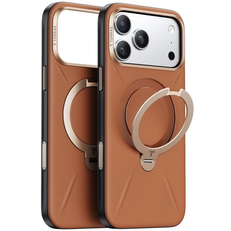 Захисний чохол TORRAS Ostand Q Pro для Apple iPhone 17 Pro - Brown: фото 1 з 8