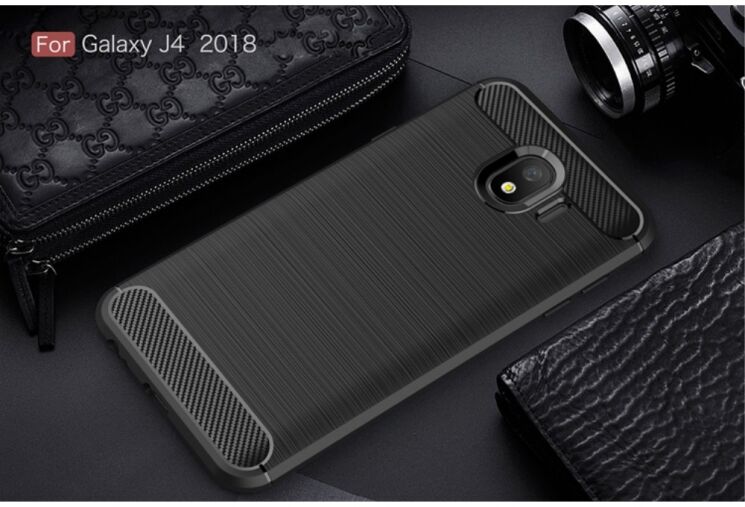 Защитный чехол UniCase Carbon для Samsung Galaxy J4 2018 (J400) - Black: фото 2 из 8