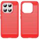 Силиконовый (TPU) чехол UniCase Carbon для Xiaomi 17 - Red (390627R). Фото 2 из 8