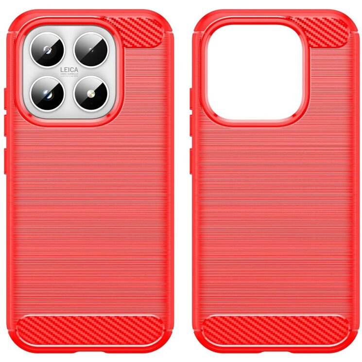 Силиконовый (TPU) чехол UniCase Carbon для Xiaomi 17 - Red (390627R) Силиконовый (TPU) чехол UniCase Carbon для Xiaomi 17 - Red: фото 2 из 8