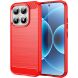 Силиконовый (TPU) чехол UniCase Carbon для Xiaomi 17 - Red (390627R). Фото 1 из 8