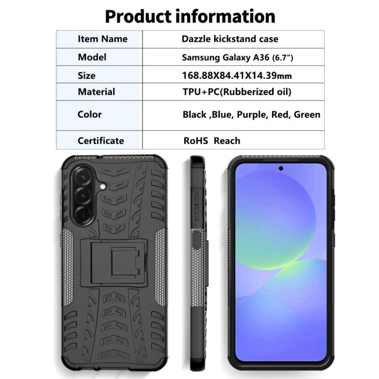 Защитный чехол UniCase Hybrid X для Samsung Galaxy A36 (A366) - Red: фото 16 из 16