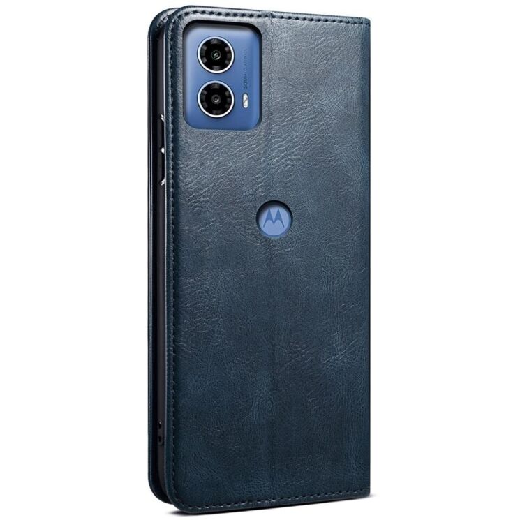 Защитный чехол UniCase Leather Wallet для Motorola Moto G24 / G04 / G04s / E14 - Blue: фото 8 из 9